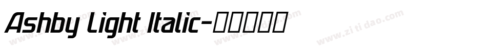 Ashby Light Italic字体转换